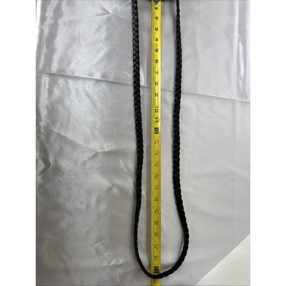 Rebecca Minkoff Black Leather Crossbody Bag With Braided Strap & Tassels - Picture 5 of 7